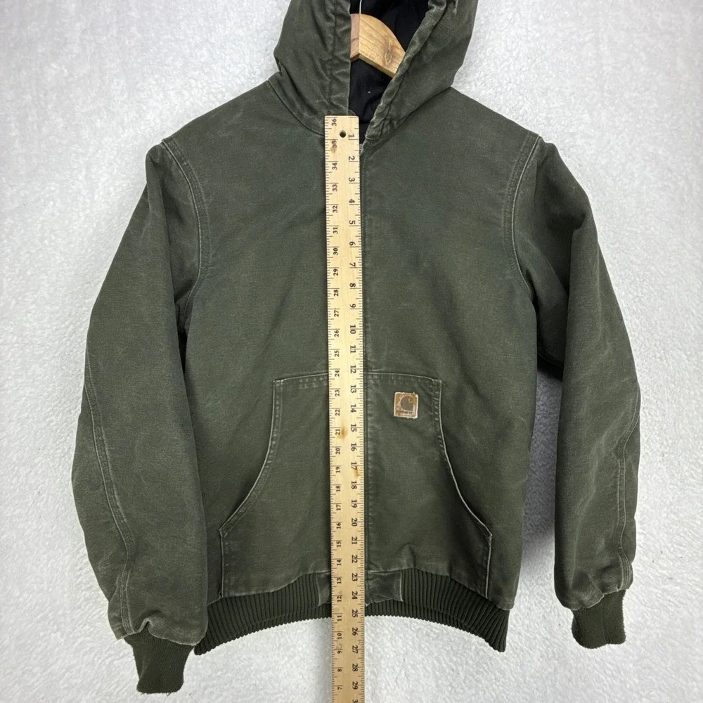 Carhartt Sandstone Jacket Quilt Lined Youth XL (14/16) YYJ130 MOS Moss‎ Green